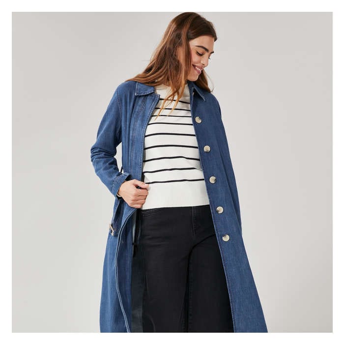 Women's Denim Trench Coat